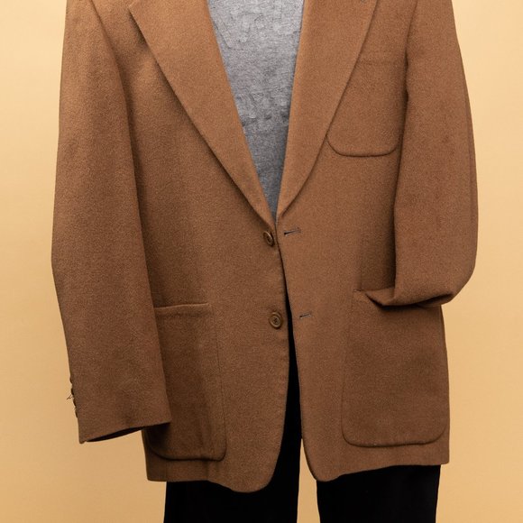 Custom Camel Hair Blazer Jacket by Spauldings Oak Park - Picture 4 of 4